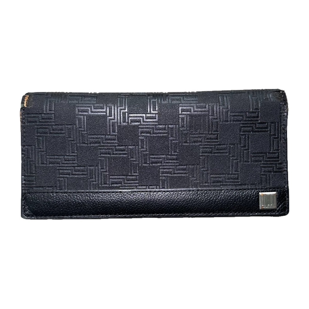 Dunhill D8 Black Coat PVC x Leather Long 10CC Wallet